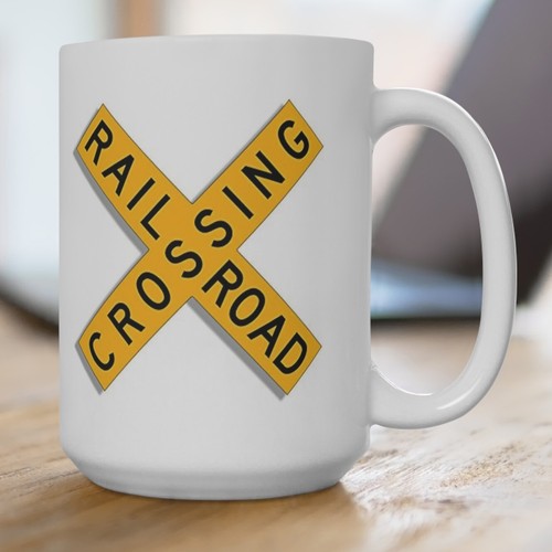 Railroad crossing train - railroad, coffee