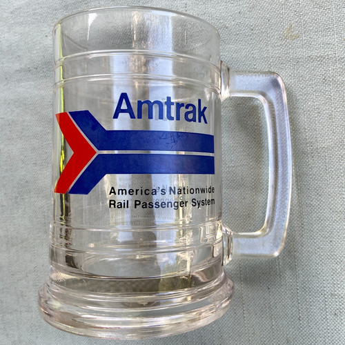 Amtrak glass mug stein - mug,